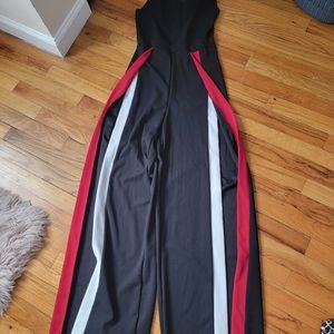 Sexy jumpsuit with high slit to each side
